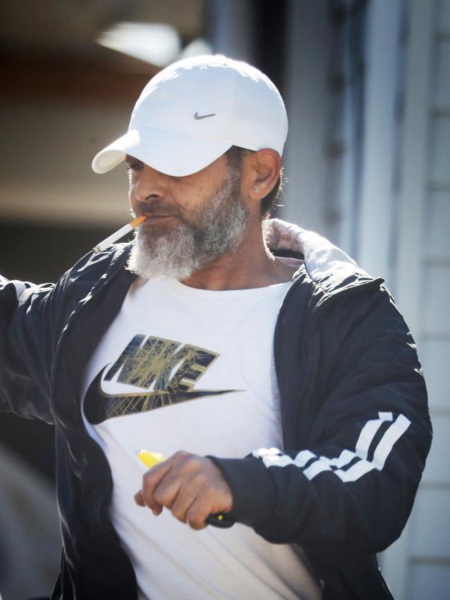 Hassan Hallak on Tuesday outside the Greenacre home he shares with his mother. Picture: John Grainger