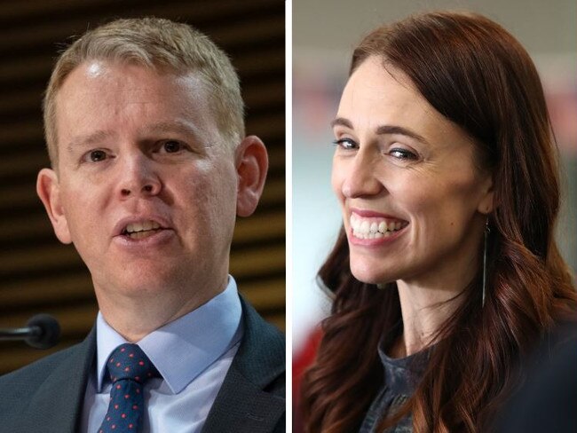 Chris Hipkins and Jacinda Ardern. Picture: Getty Images