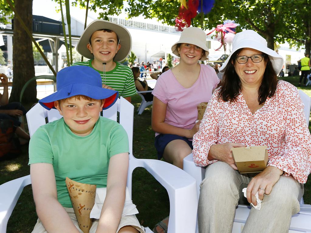 From left, Max Barrington, of Apsley, and Alex, Samia and Jane Kabalan, all of Battery Point.