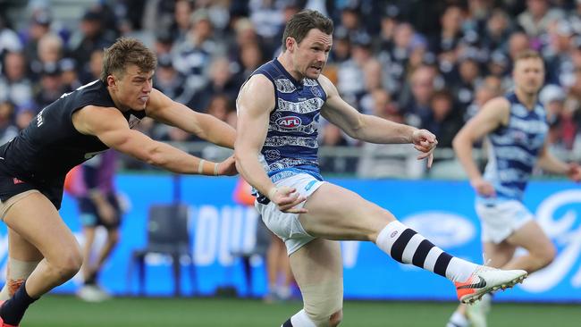 Patrick Dangerfield says the Cats have earned the right to a home final. Picture: Michael Klein