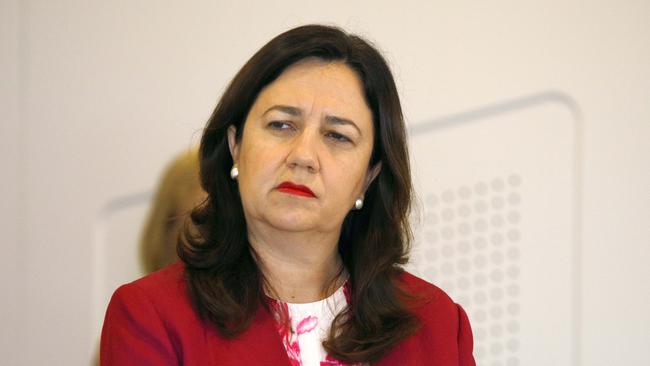 Queensland Premier Annastacia Palaszczuk during a press conference in Brisbane. Picture: NCA NewsWire/Tertius Pickard