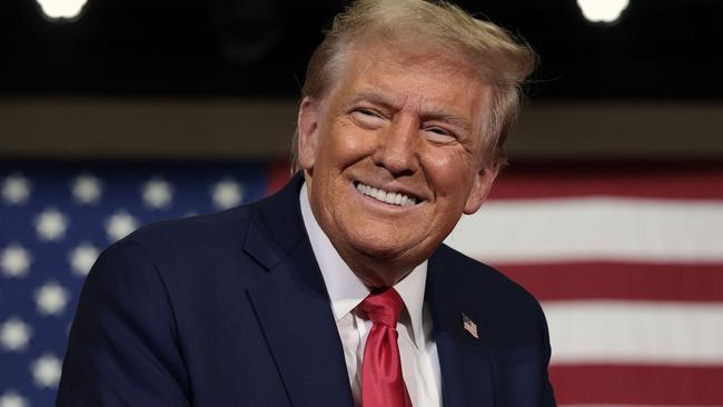 Donald Trump, speaks during a town hall campaign in Lancaster, Pennsylvania. Picture: Getty Images via AFP.