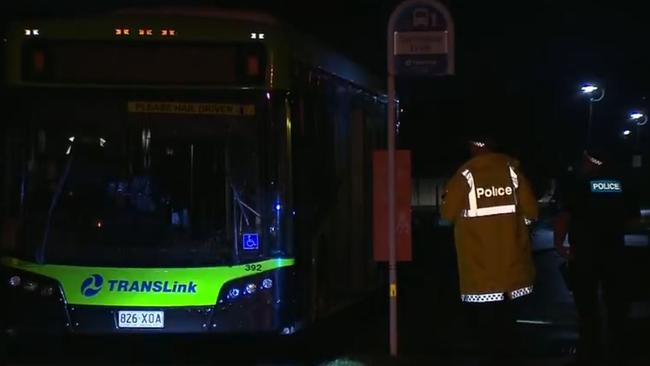 Police at Springsure Dr in Mudgeeraba after a bus driver was seriously assaulted. Picture: 9 Gold Coast News.