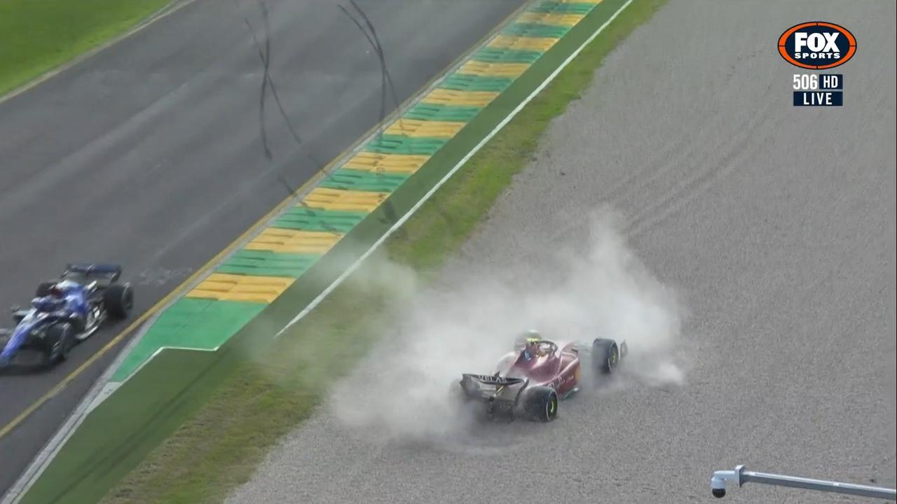 Carlos Sainz crashed out. Photo: Kayo.