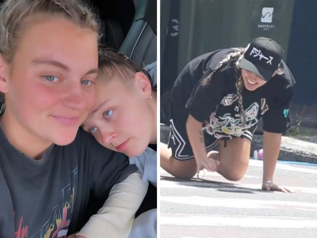 Jojo Siwa and her Aussie girlfriend have been captured on camera engaging in a bizarre act.