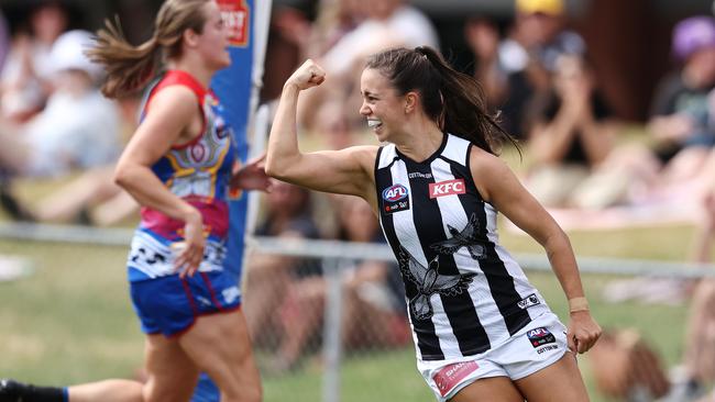 Chloe Molloy celebrates a goal. Picture: Michael Klein