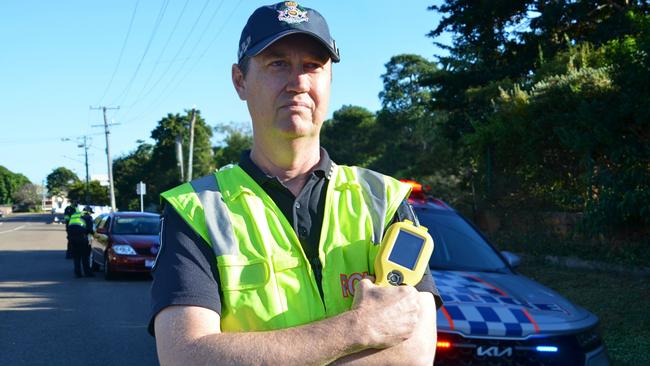 Townsville Highway Patrol Officer in Charge Acting Senior Sergeant Nathan Ivey. Picture: Natasha Emeck