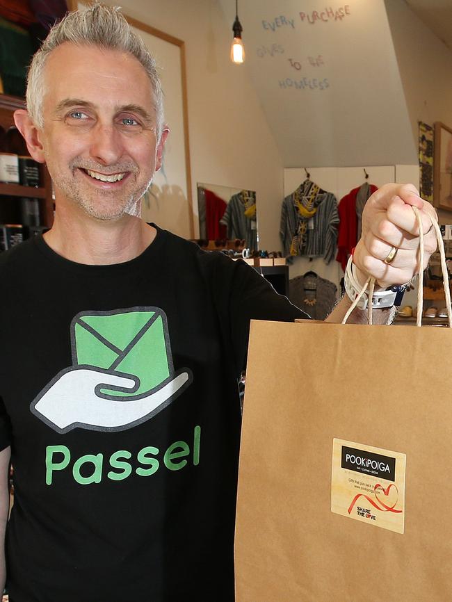 Marshall Hughes is behind a crowd-sourced delivery service called Passel. Picture: Michael Klein