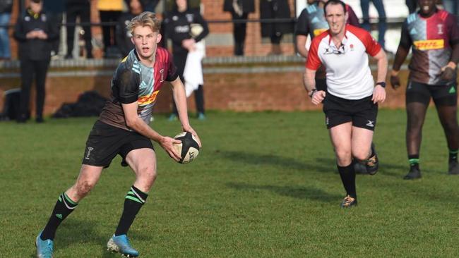 Young Tom Lynagh in action with the Harlequins Academy team