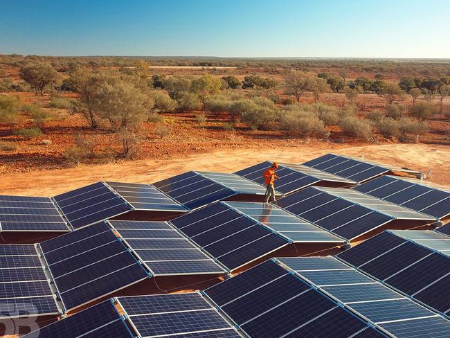 Sun Cable’s Australia-Asia PowerLink will unlock Australia’s vast world-class solar and land resources to provide significant renewable electricity to Darwin and create a new $2 Billion export industry by supplying up to 15% of Singapore’s electricity needs. Pictured: render of Sun Cable’s proposed solar farm in Powell Creek NT. Picture: supplied