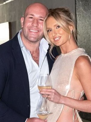 ... and with fiance Jordan Sukkar.