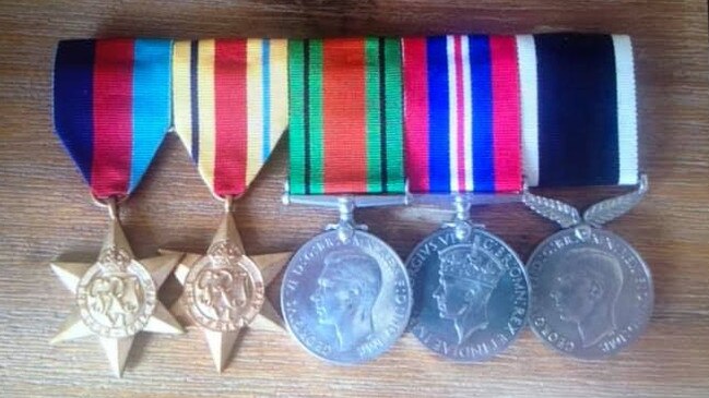 The New Zealand World War II medals stolen during a break in at Pacific Pines on Thursday. Photo: Supplied