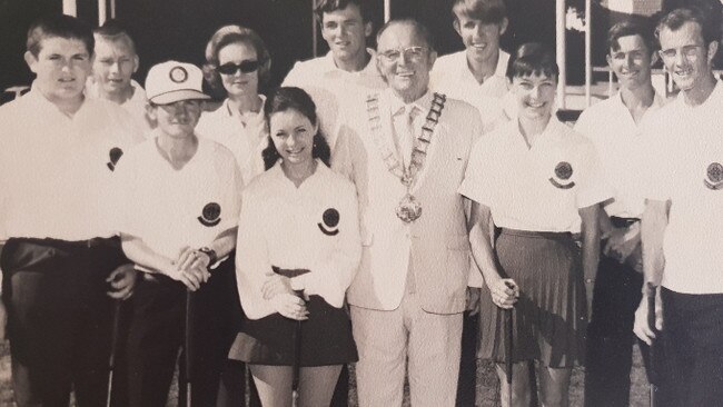 Gold Coast Mayor Sir Bruce Small opening the putt-putt course on September 19, 1969