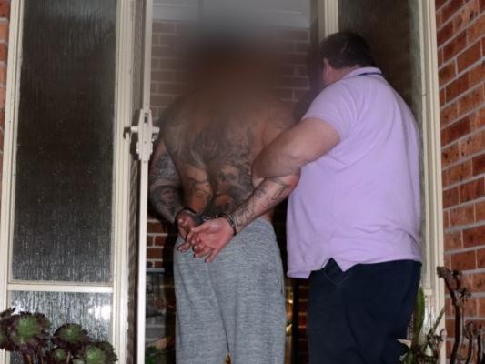 Blake Gennison was arrested during a raid in Wrights Beach, near Jervis Bay. Picture: NSW Police