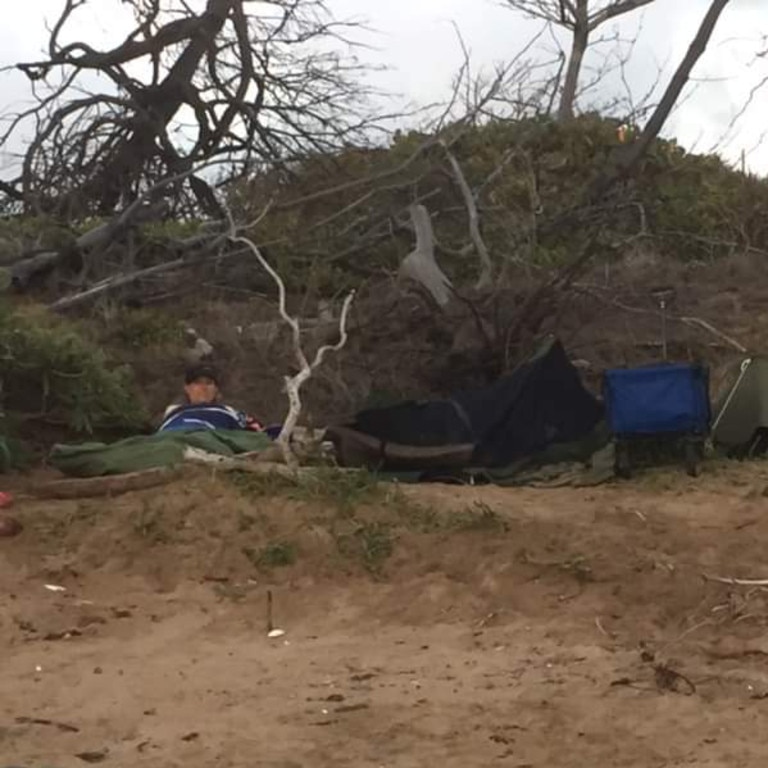 An example of volunteers taking shifts to guard turtle nests from fox predators in southeastern Australia. Picture: News Corp