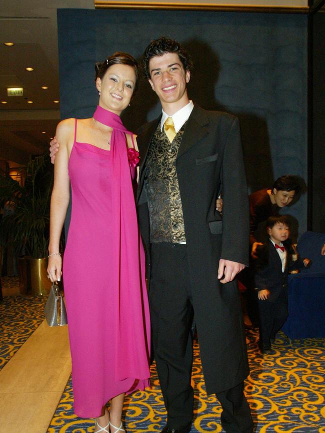 JULY 31, 2004: Emmanuel College Formal at the Gold Coast International. Genna Johns with Rishi Montgomery. PicAlex/Carter - education socials