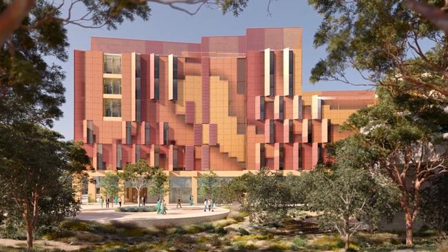 ARTIST IMPRESSIONS . Construction is set to begin on a 98-bed tower at Flinders Medical Centre, as a new 20-bed inpatient ward nears completion . Picture: State Government