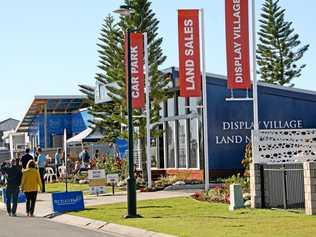 The opening day of the Pelican Waters display village at Sydney Ave. Picture: Erle Levey