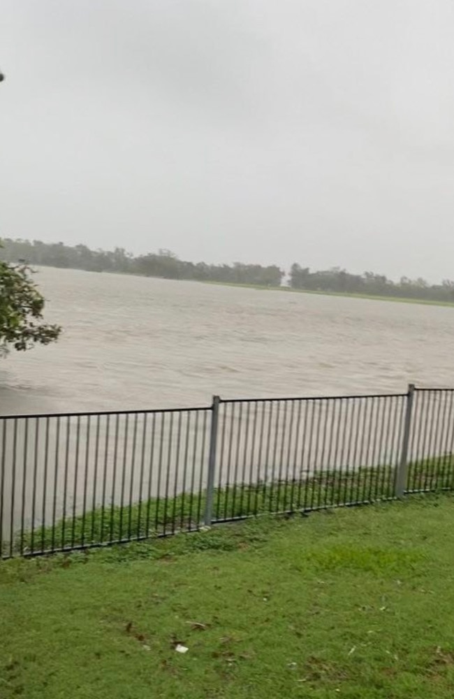 Margaret and Ralph Cox's Lethebrook home was under threat from rising flood waters as the rain continues to fall in the region