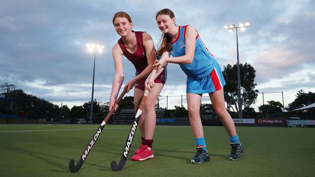 Sisters Ashleigh and Zara Seivers will compete against each other in the Cairns Hockey Association Under 18A Girl's grand final match. PICTURE: BRENDAN RADKE