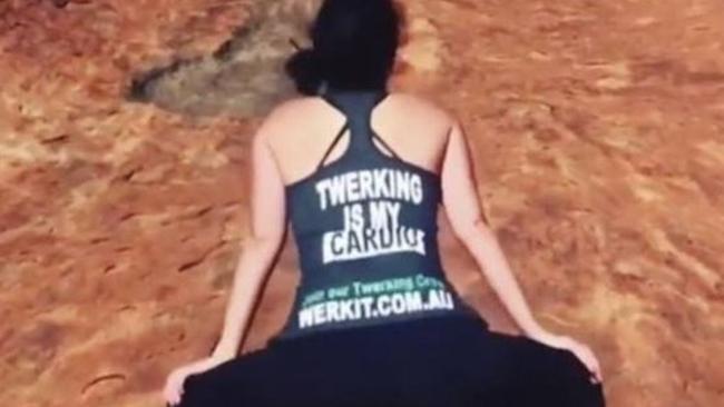 The video showed a woman twerking on top of Uluru.