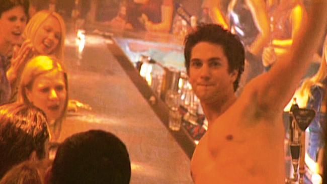 Stripping off in the 2000 cult hit Coyote Ugly.