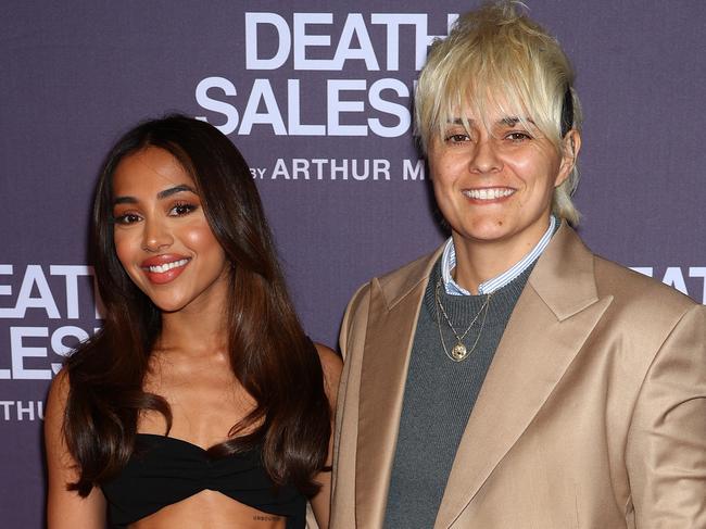 MELBOURNE, AUSTRALIA - SEPTEMBER 07: Maria Thattil (L) and Moana Hope attend the opening night of "Death Of A Salesman" at Her Majesty's Theatre on September 07, 2023 in Melbourne, Australia. (Photo by Graham Denholm/Getty Images for GWB Entertainment)