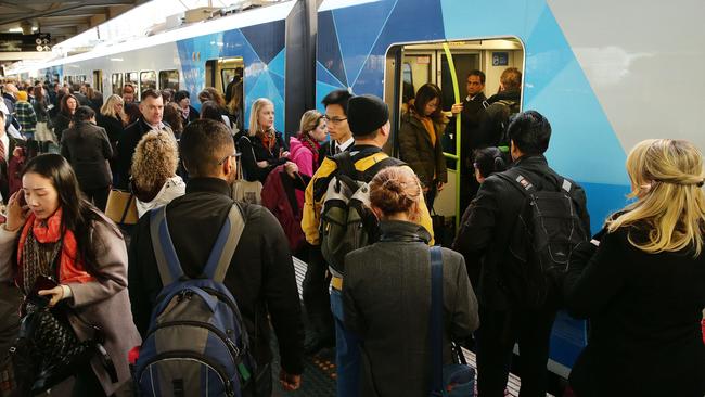 Metro staff are worried platforms are already overcrowded. Picture: Andrew Tauber