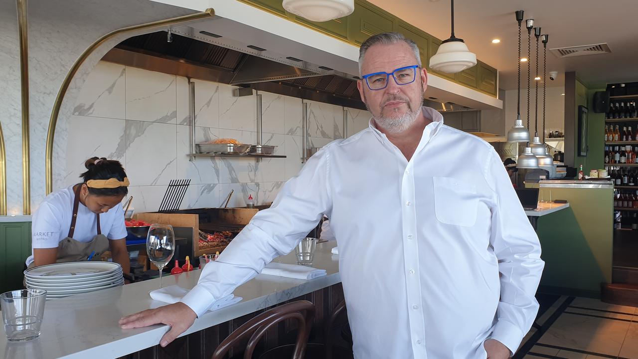 Chef and businessman Tony Kelly inside Market Bistro in the Maroochydore CBD's Foundation Place. Picture: Matty Holdsworth