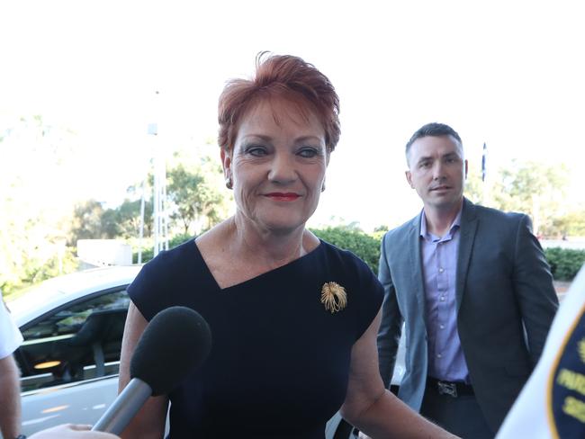 Senator Hanson said Mr Burston needed to “get some anger management”. Picture Kym Smith