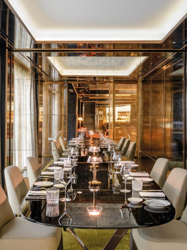 A private dining room at the restaurant. Picture: Tommy Picone and Francois Guillemin