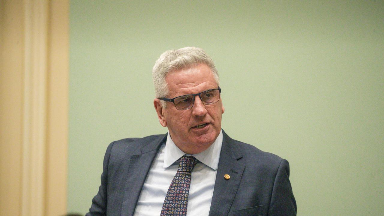 Manufacturing Minister Dale Last said in parliament the jobs created at the new Maryborough train manufacturing facility would be secure for the construction of the 65 trains and ongoing. Picture: NewsWire / Glenn Campbell