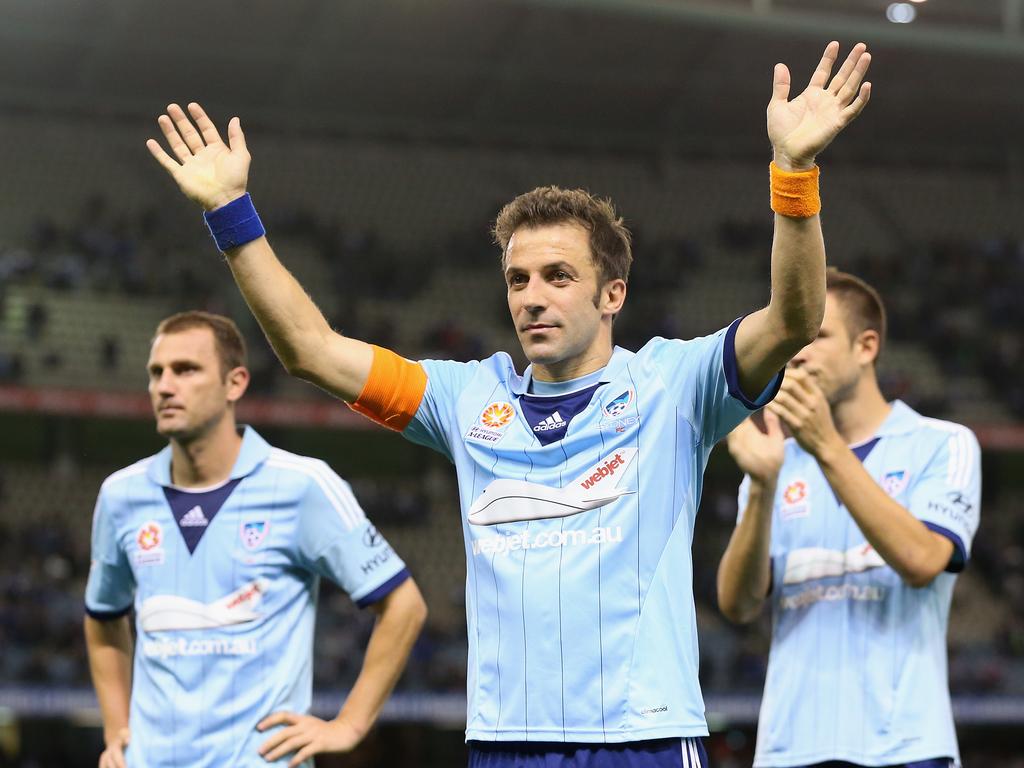 Alessandro Del Piero took the A-League’s popularity to new heights. Picture: Getty