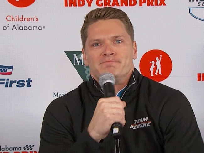 Josef Newgarden breaks down over cheating scandal