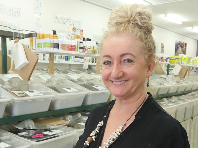 Story is on businesses in the Burleigh Heads electorate for upcoming election.Photo of Helen Gibson, Helen's Heavenly Bulk Foods.Photo by Richard Gosling