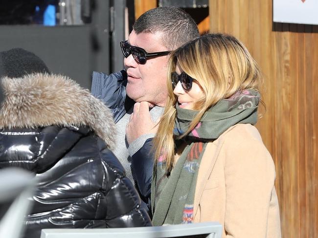 Australian Billionaire James Packer puts his Mariah Carey troubles behind him as he snuggles up to a mystery blonde while vacationing in Aspen. James held hands with his new girl as they hit the town with friends during the day. Perhaps James is trying to throw his new relationship in Mariah's face, as Mariah does have a home in Aspen and is always their for the holidays. Picture: BACKGRID