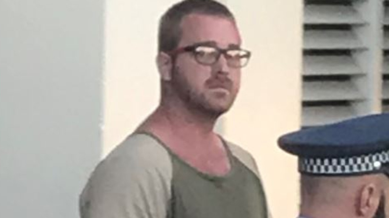 Dylan Neil Janke, 28, leaves the Gympie District Court after pleading guilty to strangling his then partner among other offences.