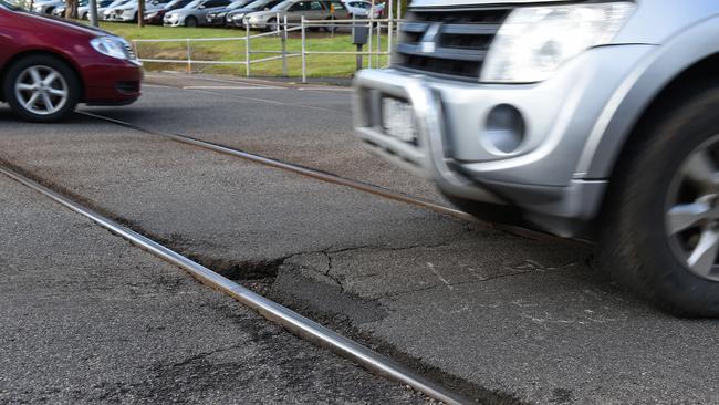 Ringwood commuters are fed up with the state of the railway crossing at Ringwood East. Picture: Josie Hayden