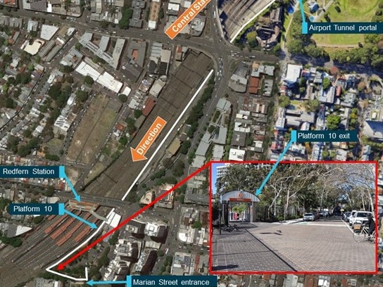 The path a Sydney rail worker took to get to the toilet. Picture: Supplied