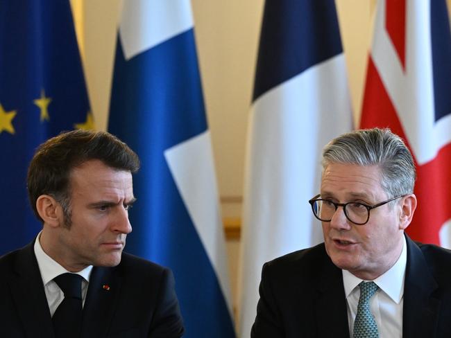 France's President Emmanuel Macron and Britain's Prime Minister Keir Starmer in London. Picture: Getty Images