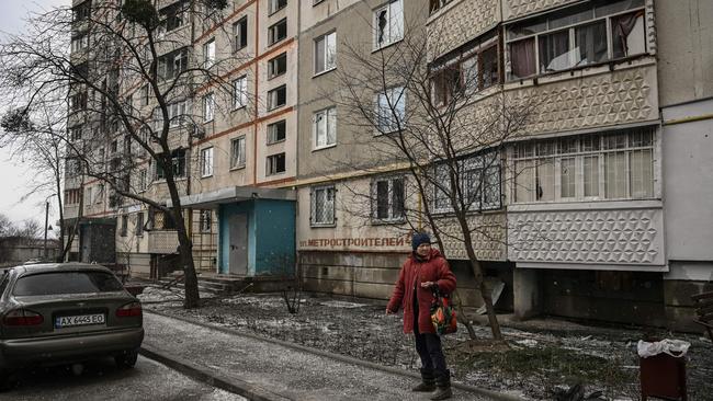 An apartment building in Kharkiv plundered by looting Russian soldiers. Picture: AFP