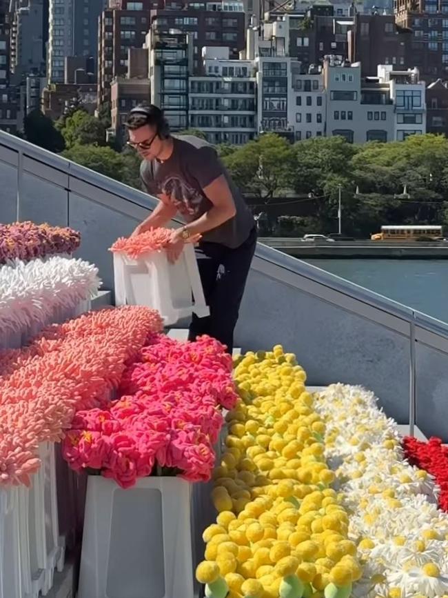 Her latest exhibition was Flower Market. Picture: Instagram/@cj_hendry