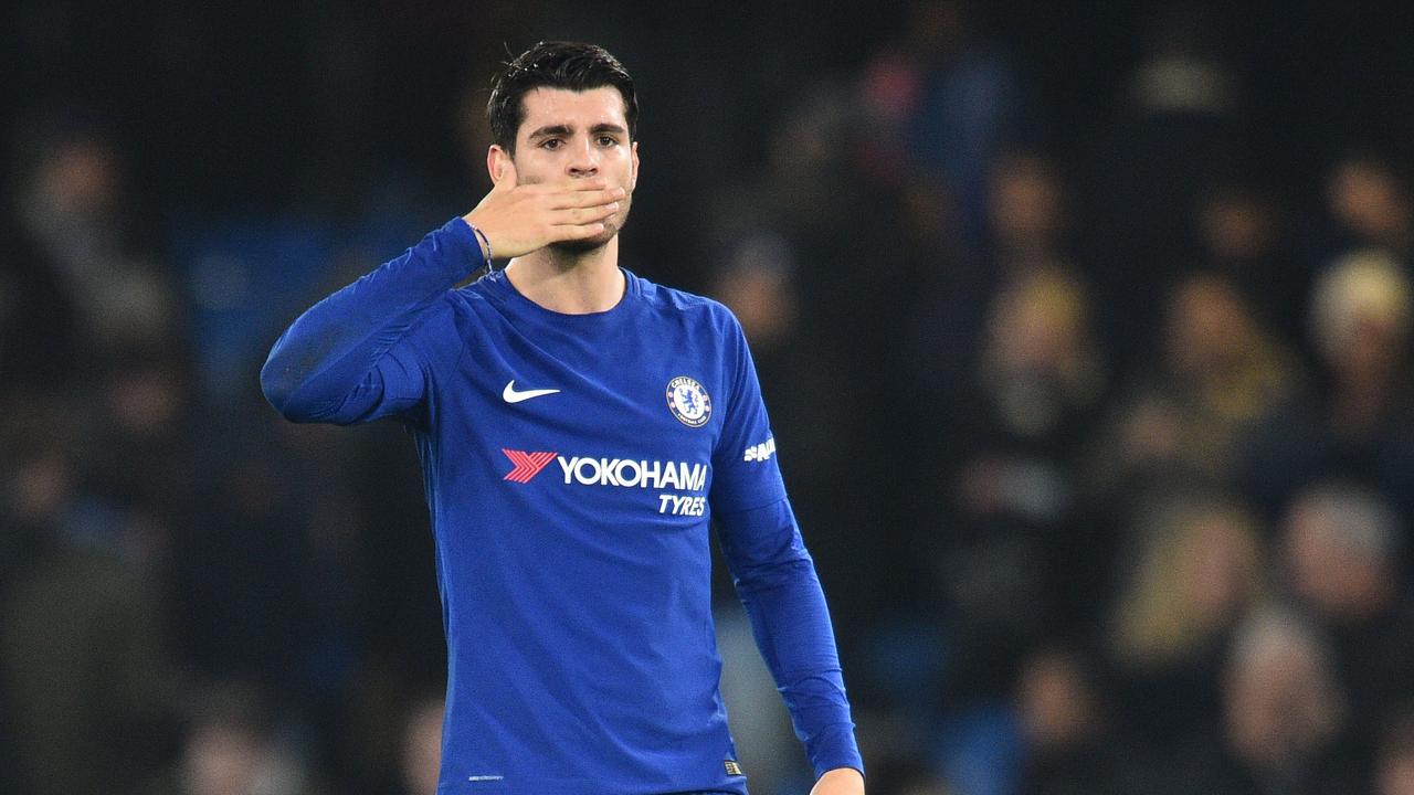 Chelsea's Spanish striker Alvaro Morata. / AFP PHOTO / Glyn KIRK