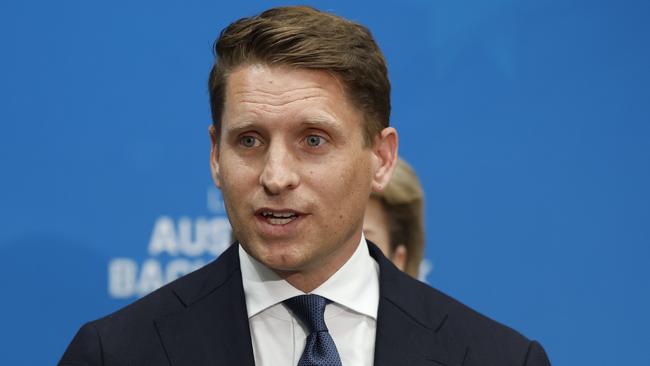 Coalition defence spokesman Andrew Hastie has been peppered with questions on his attitude to women in combat roles. Picture: Richard Dobson / NewsWire