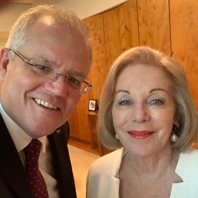 Prime Minister Scott Morrison with ABC Chair Ita Buttrose. Picture: Supplied