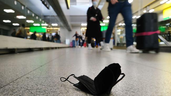 Commuters have joyfully thrown their masks away. Picture; Getty Images.