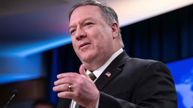 US Secretary of State Mike Pompeo says all countries should join Australia’s call to ­obtain answers from China. Picture: AFP