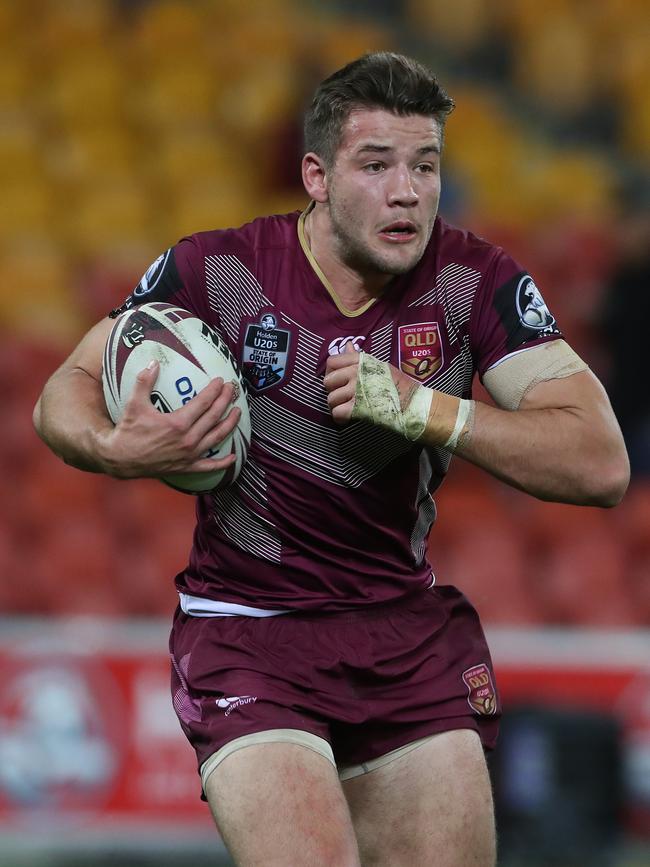 Patrick Carrigan playing for QLD U20s. Picture: Peter Wallis