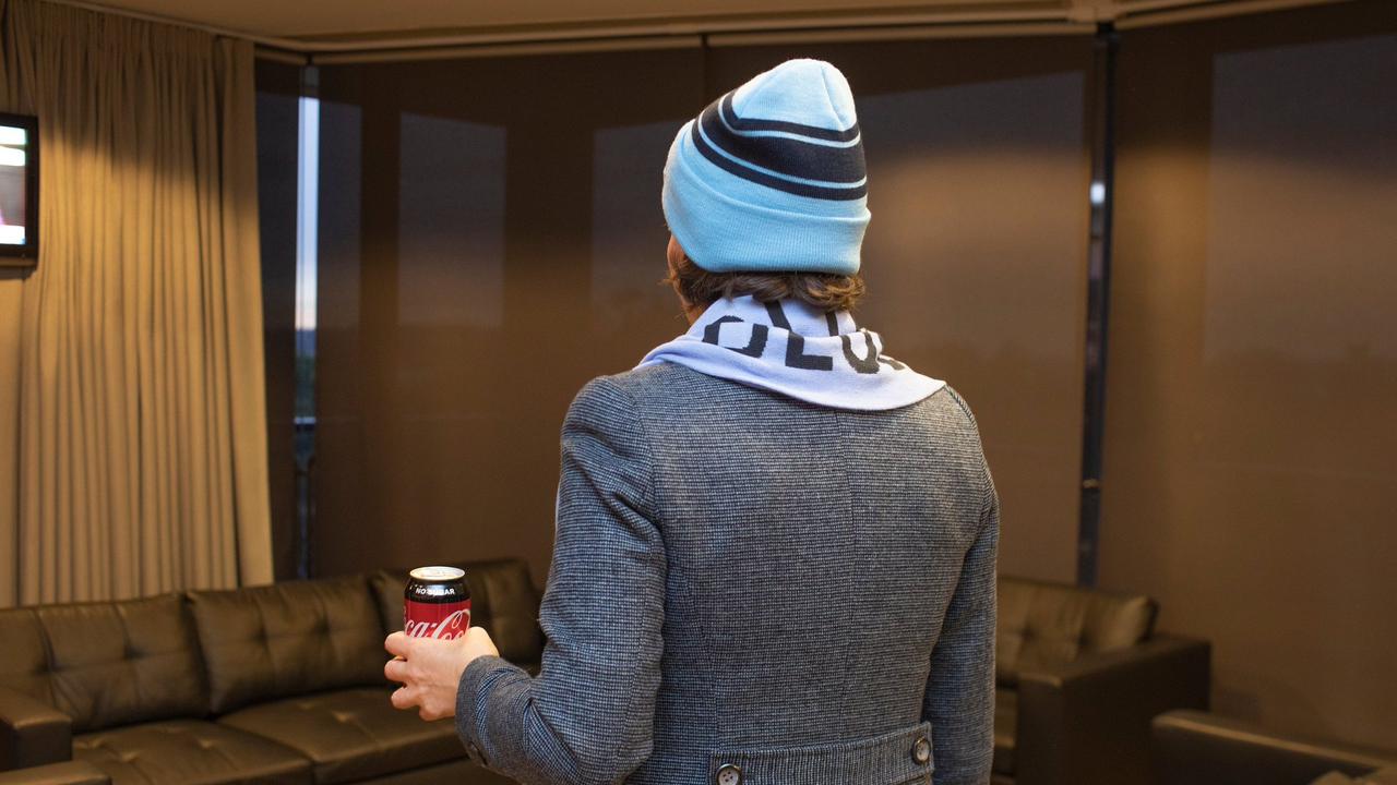 A photograph of NSW Premier Gladys Berejiklian wearing Blues colours ahead of Wednesday night's State of Origin opener.