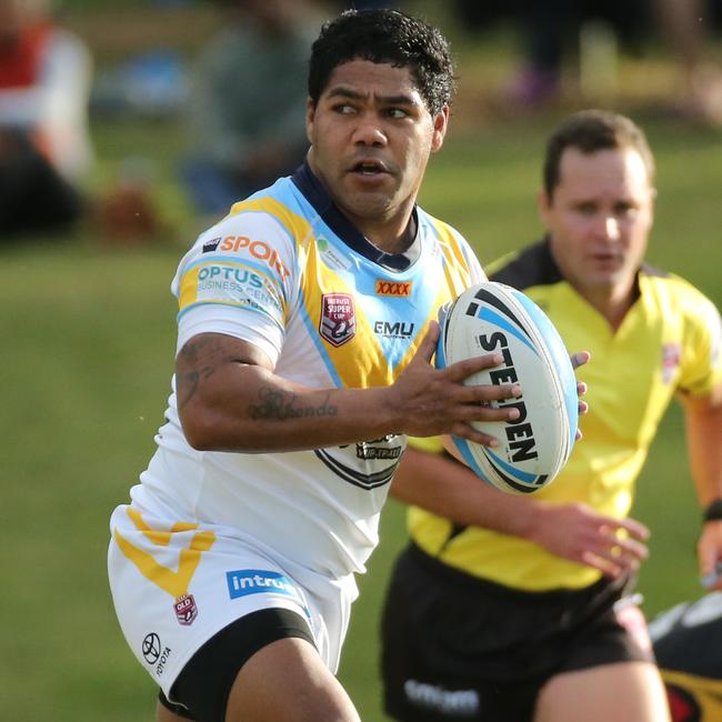 Chris Sandow playing for Norths in the Intrust Super Cup. Picture: Jono Searle
